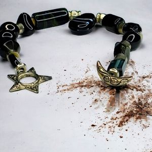 Moon and star bracelet